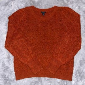 Halogen NWOT Women’s Long-Sleeve Crew Neck Sweater Red-Orange Large